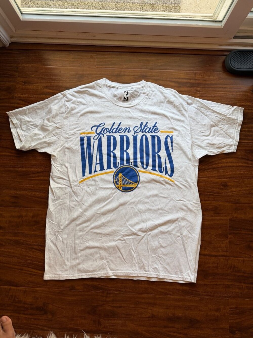 Golden State Warriors NBA White Graphic T-Shirt Cotton XL Vintage 90s Style